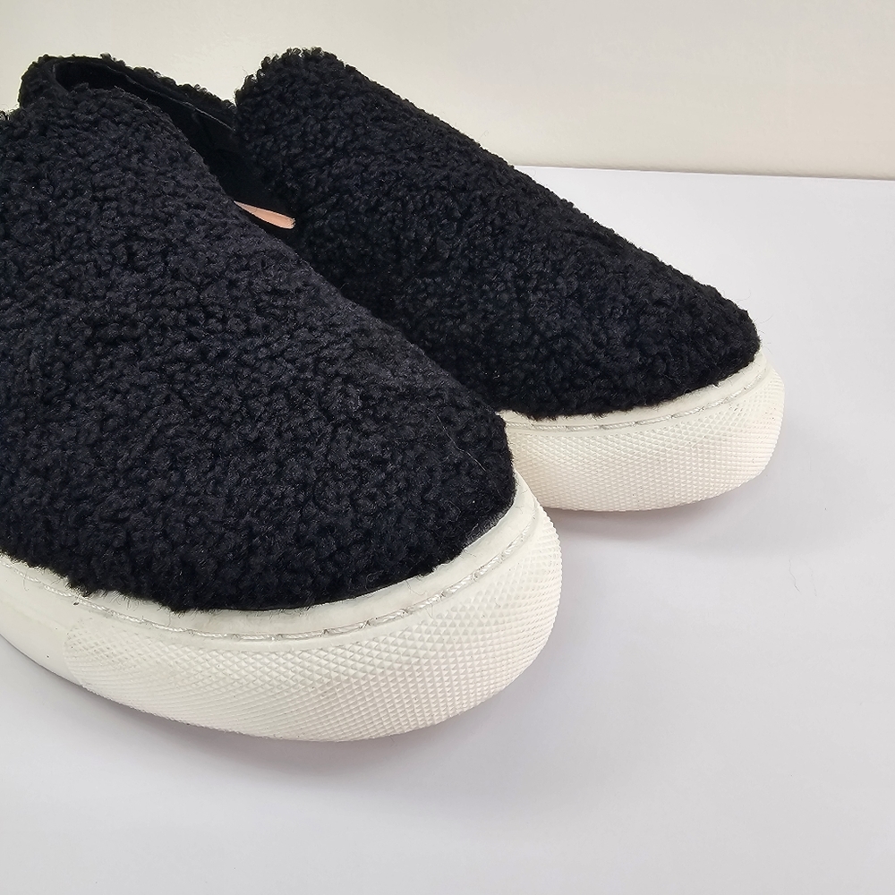 Steven New York Women's Black Kimber Faux Shearling Slip-On Sneaker Sz 9 - Picture 3 of 7